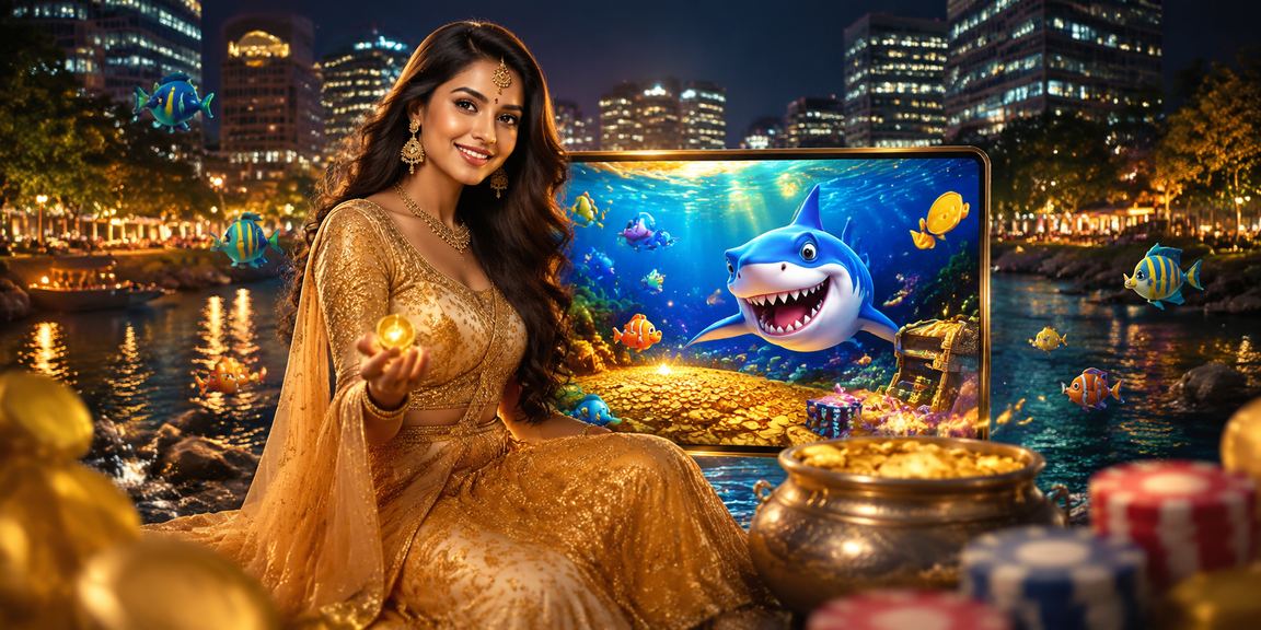 Traditional fishing game played in colorful lehenga