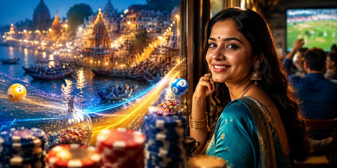 Lottery ticket purchase by a player at Varanasi Ghat